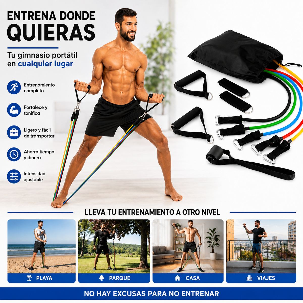 Cuerdas elásticas de resistencia fitness